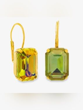 TOVA Rubin hook earrings peridot brandy Glimmer NWT